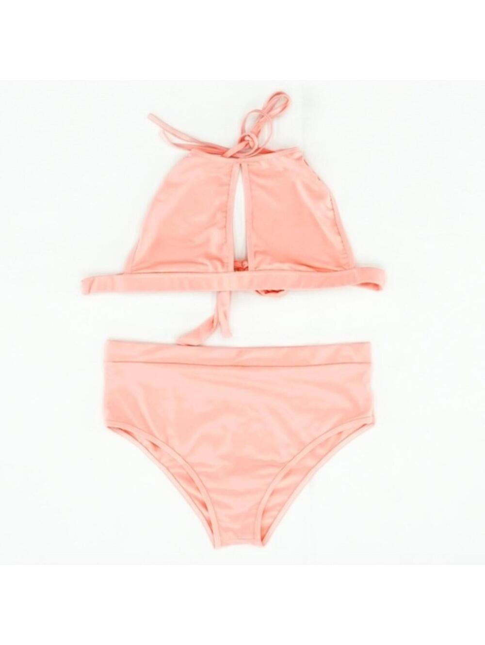 High Neck Peach Bikini